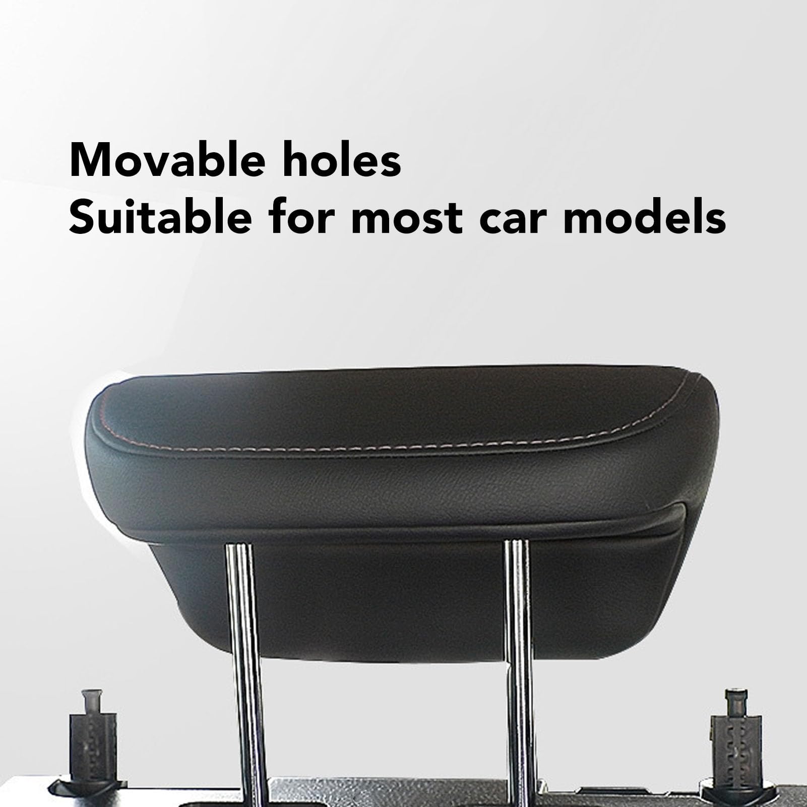 Reposacabezas de Coche en Forma de U Ajustable de Cuero PU Suave