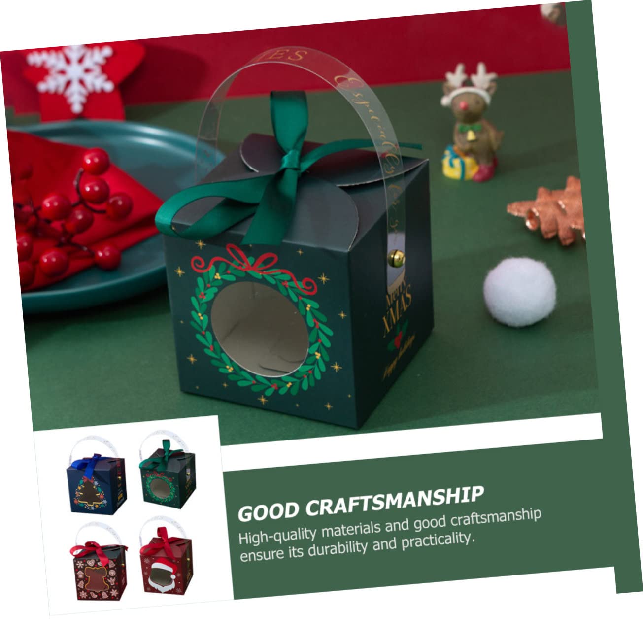 20pezzi Scatole di Carta per Regalo Scatole di Immagazzinaggio Creative per Dolcetti Natalizi per Confezionamento per Feste Colore Casuale