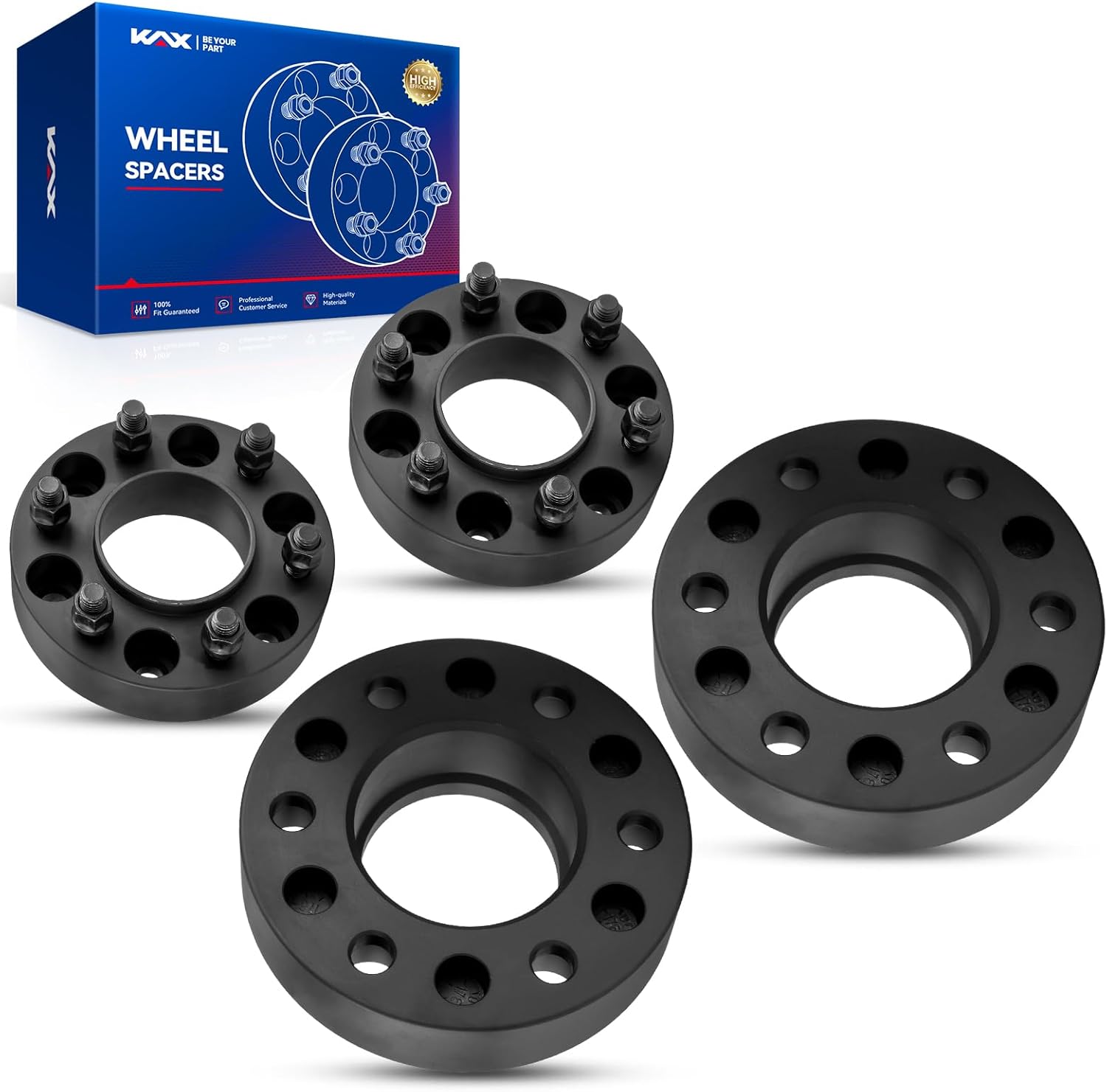 KAX 6x135mm Wheel Spacers 1.5 inch for F-1-50, 6 Lug Hubcentric Spacers with 87mm Hub Bore M14x2 Studs for F-1-50, Expedition, F-1-50 Heritage, Mark LT, Navigator,4pcs 6x135mm Aluminum Tire Spacer