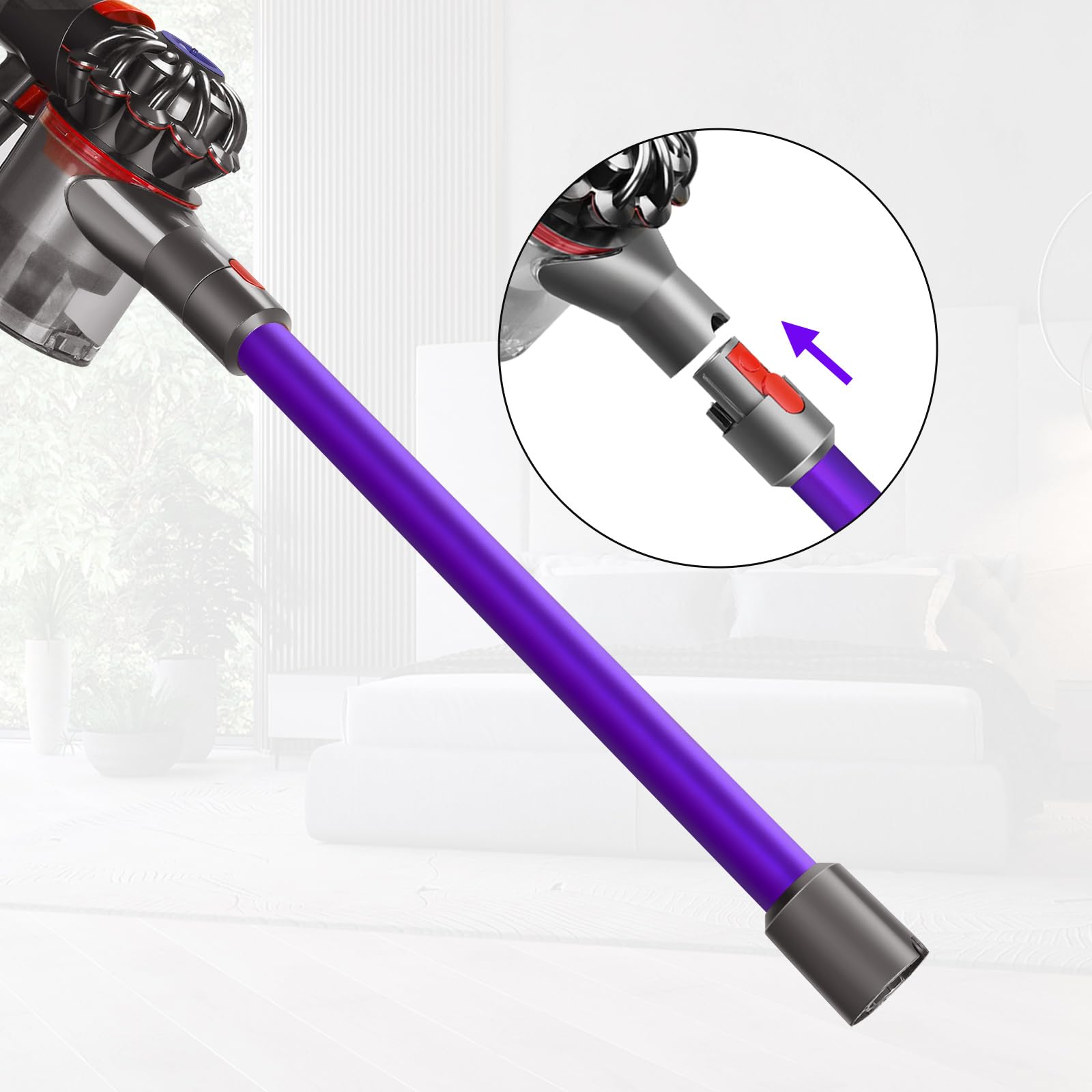 Verlängerungsrohr für Dyson V15 V11 V10 V8 V7 Saugrohr Ersatzteile Rohr Zubehör Staubsaugerrohr Teleskoprohr Schnellspanner Verlängerungsstange, 73cm