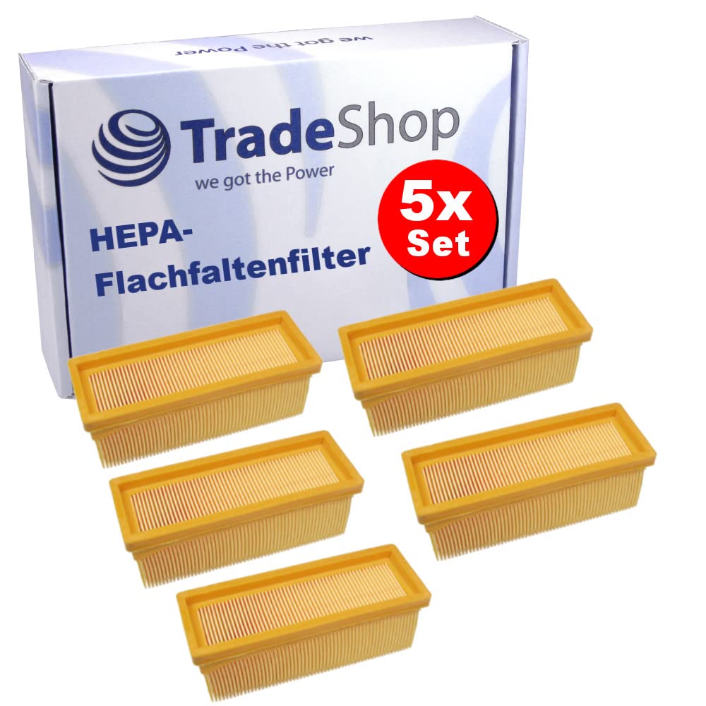vhbw 10x filtro a pieghe piatte compatibile con Kärcher NT 20/1 Me
