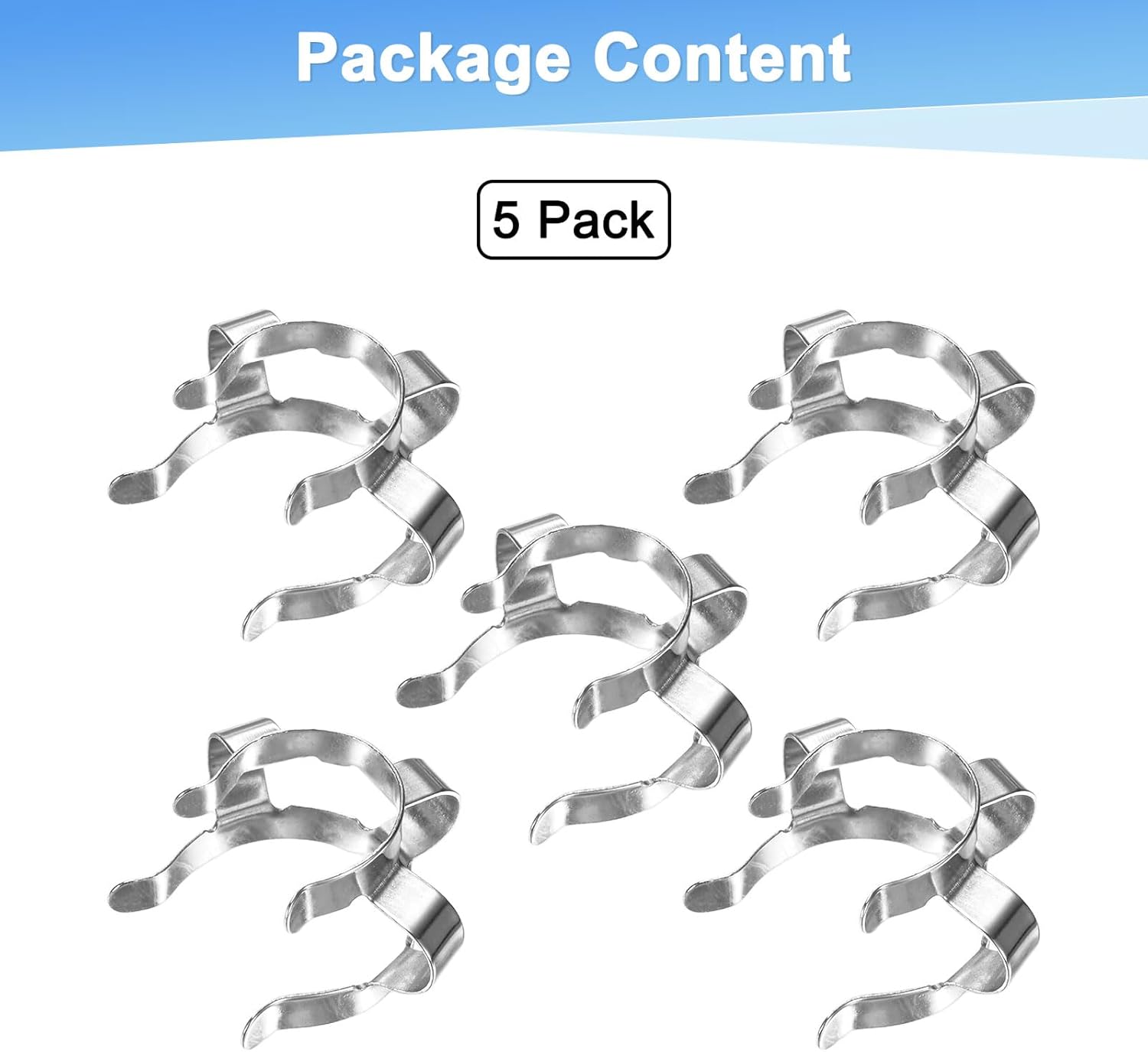 5-Pack Lab Joint Clip, for 14/20 Glass Standard Ground Glass Joint Stainless Steel Lab Glassware Clamps for Laboratories/Home DIY/Industrial Repairs Conical Interface Clip