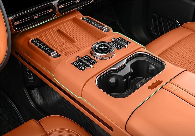 Jetour G700 Central Console Organiser Mat for 2025 2026 Orange Silicone Wireless Charging Pad with Dustproof Storage Protection Car Interior Accessories (Orange)