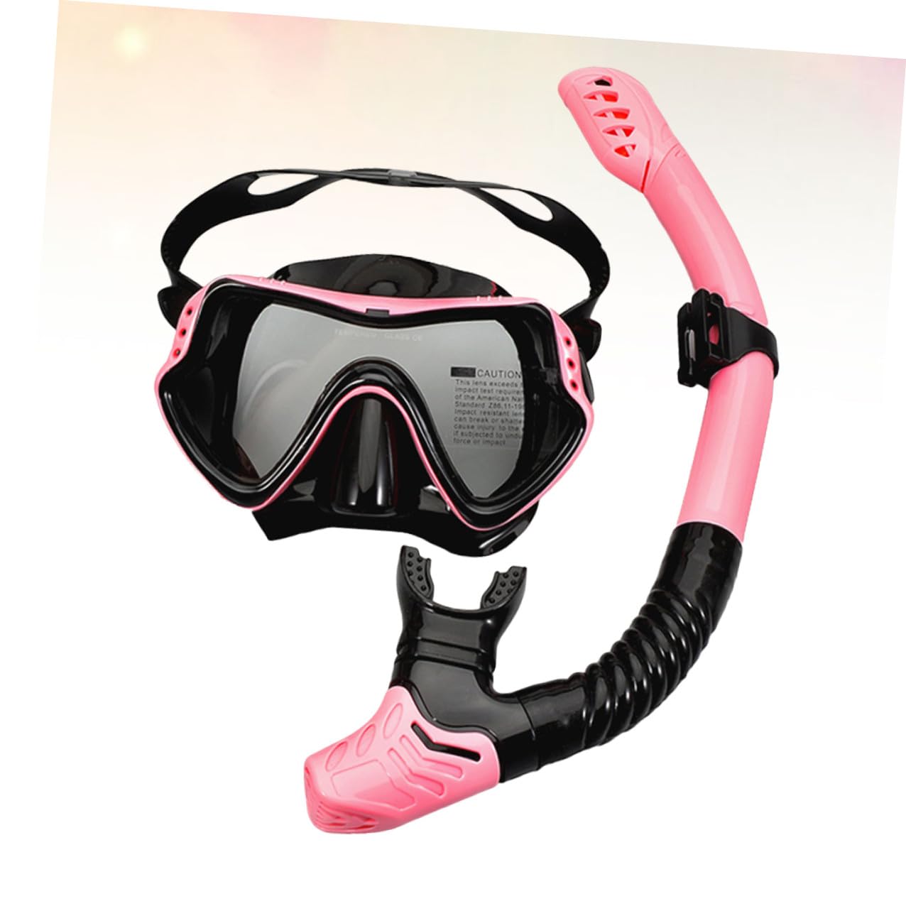 Gafas de Snorkel y Buceo con Tubo sin Olor Correa Elástica y Ventana Única para Natación Segura y Vista Amplia Completo Rosa para Adultos
