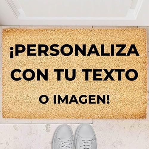 Transparent Gift Felpudo Personalizado con Texto y Foto para Entrada de Casa. Regalos Originales para Amigos, Familiares y Pareja. Alfombras Personalizadas para Hogar. Fibra Coco y Base Antideslizante