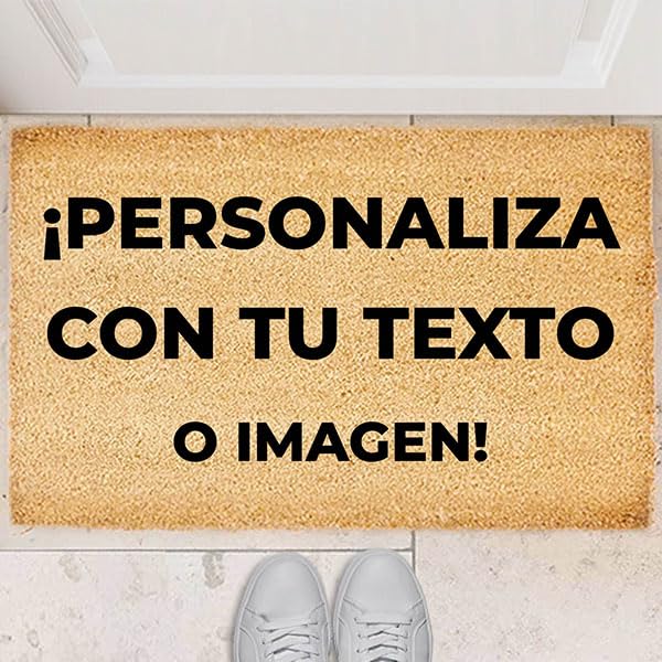 Transparent Gift Felpudo Personalizado con Texto y Foto para Entrada de Casa. Regalos Originales para Amigos, Familiares y Pareja. Alfombras Personalizadas para Hogar. Fibra Coco y Base Antideslizante
