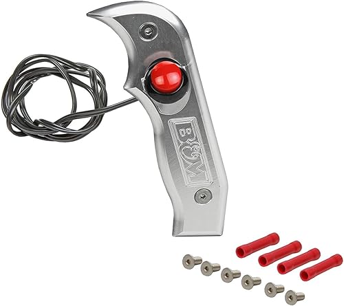 B&M 81060 Placa lateral opcional con botón de actuador integral de 12 voltios para palanca de cambios Magnum Grip