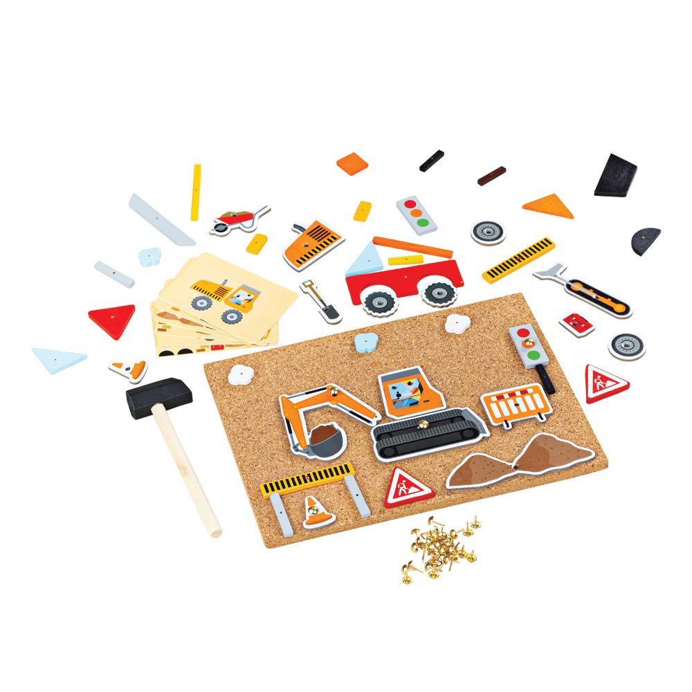 Bigjigs Toys, Deluxe Pin-a-Shape (Construction), Tap Tap Art Board Set