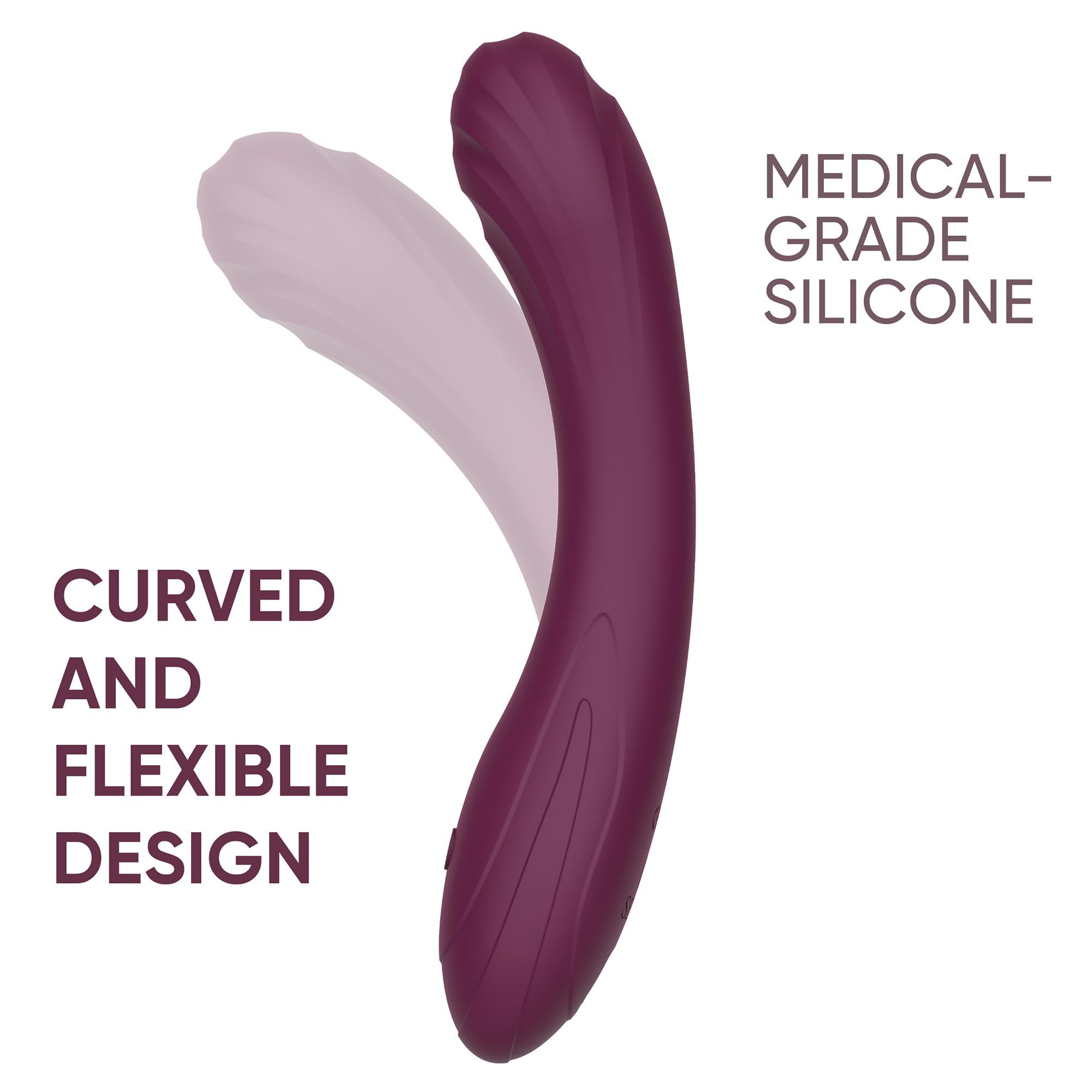 SELOVE – Gebogener Vibrator für Frauen & Männer, G-Punkt- oder Prostata-Stimulation (Deep Purple)