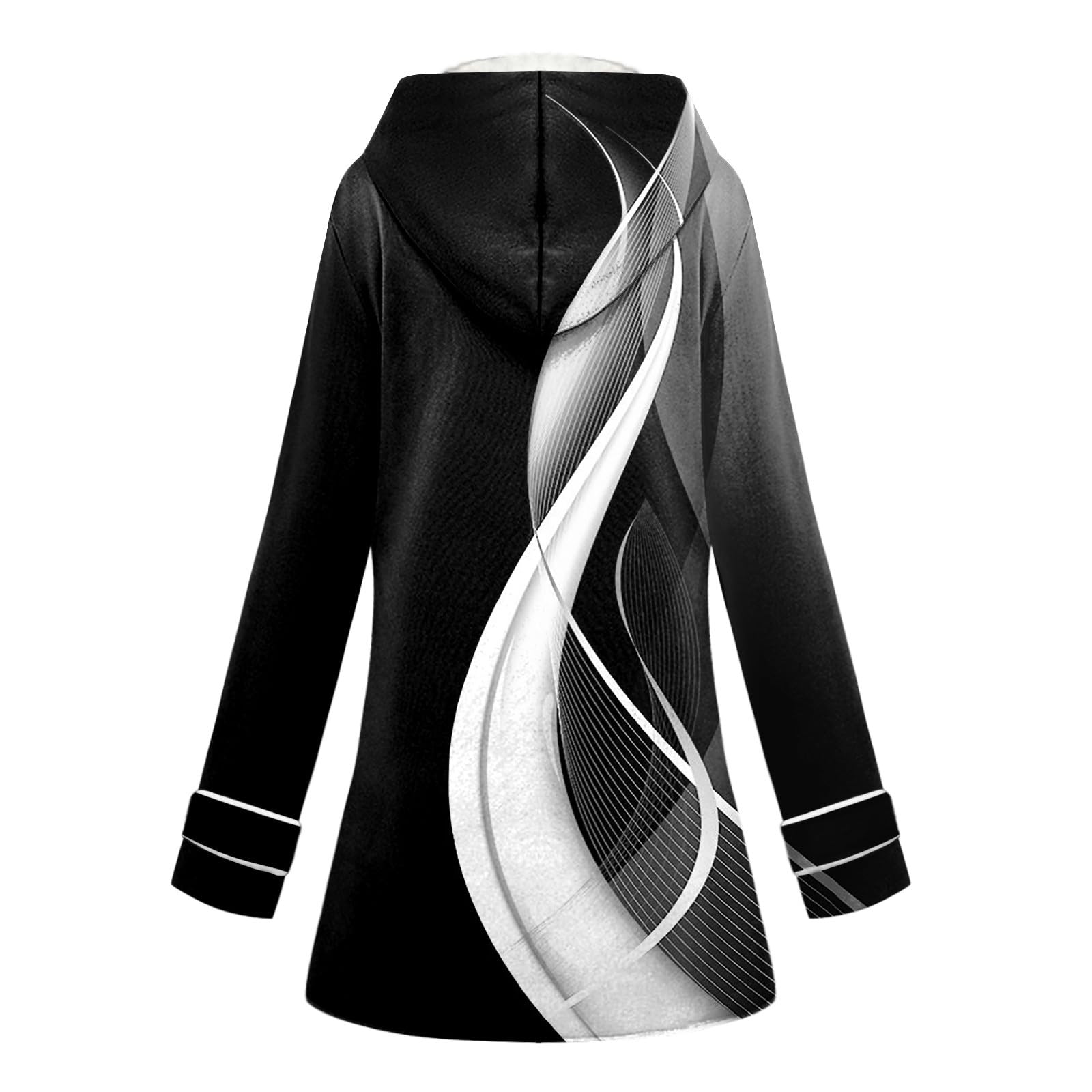 Veste Capuche Femme Hoodie Tendance Manches Longues à Capuche Trench