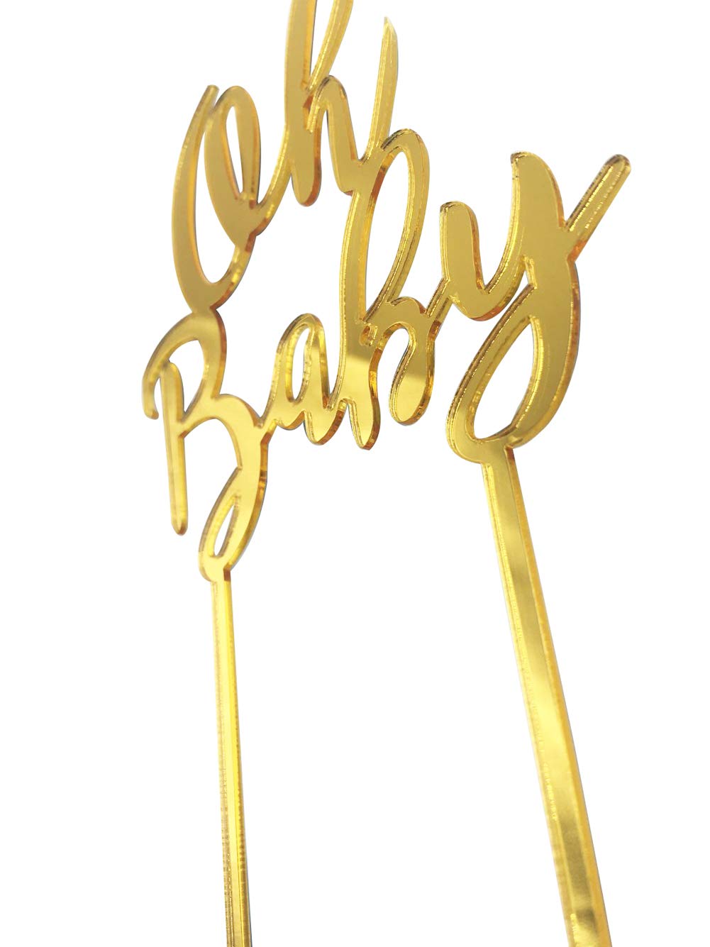 Acryl Gold Baby Kuchendekoration – „Happy Birthday“ & „New Borth“ Age Topper Für Kuchen & Desserts