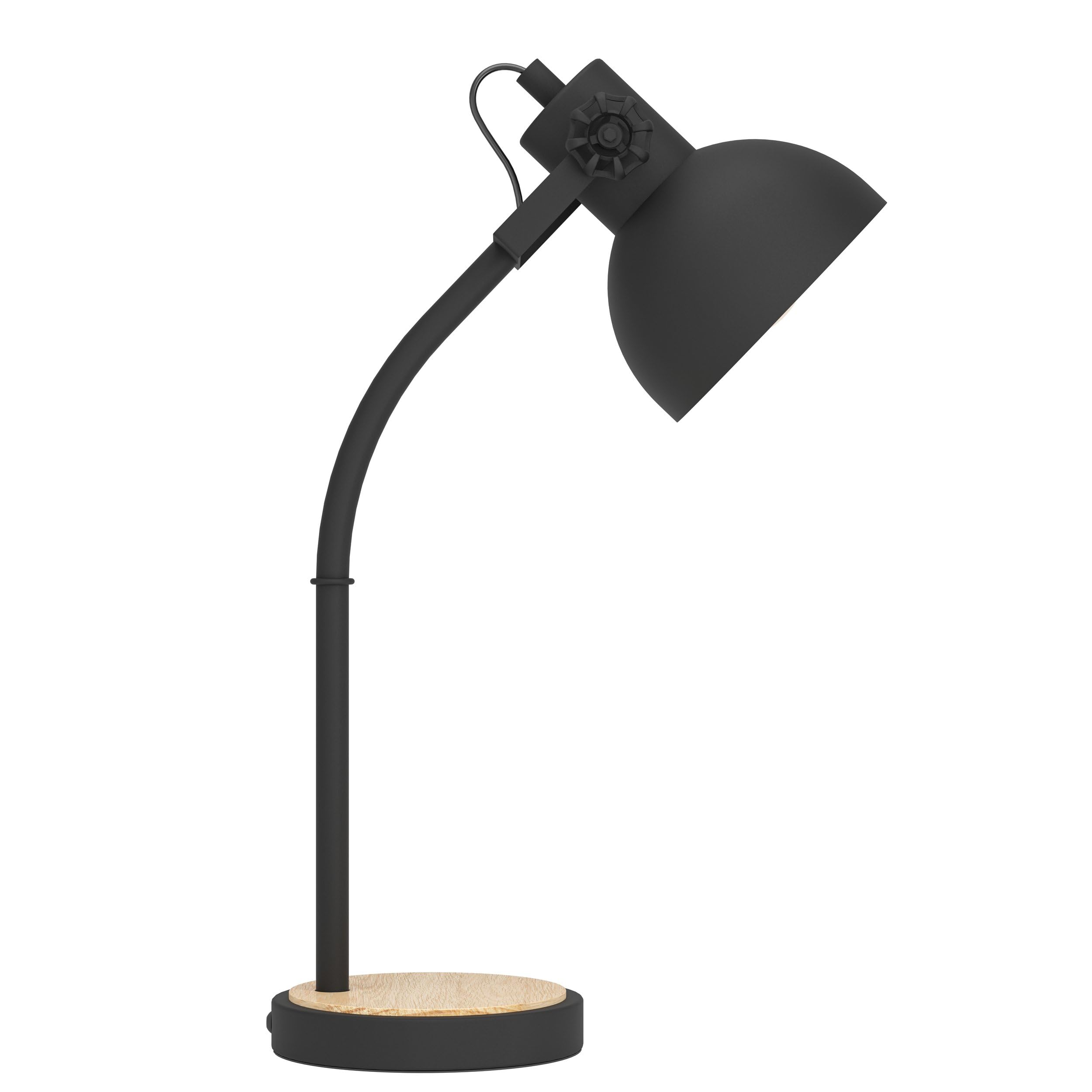 WAFTING Swing Arm Desk lamp, tafellamp, extra LED-lamp & lamp, metalen structuur, verstelbare schaduwpositie, architectuurlamp voor kantoor / huis / Dorm-Blac