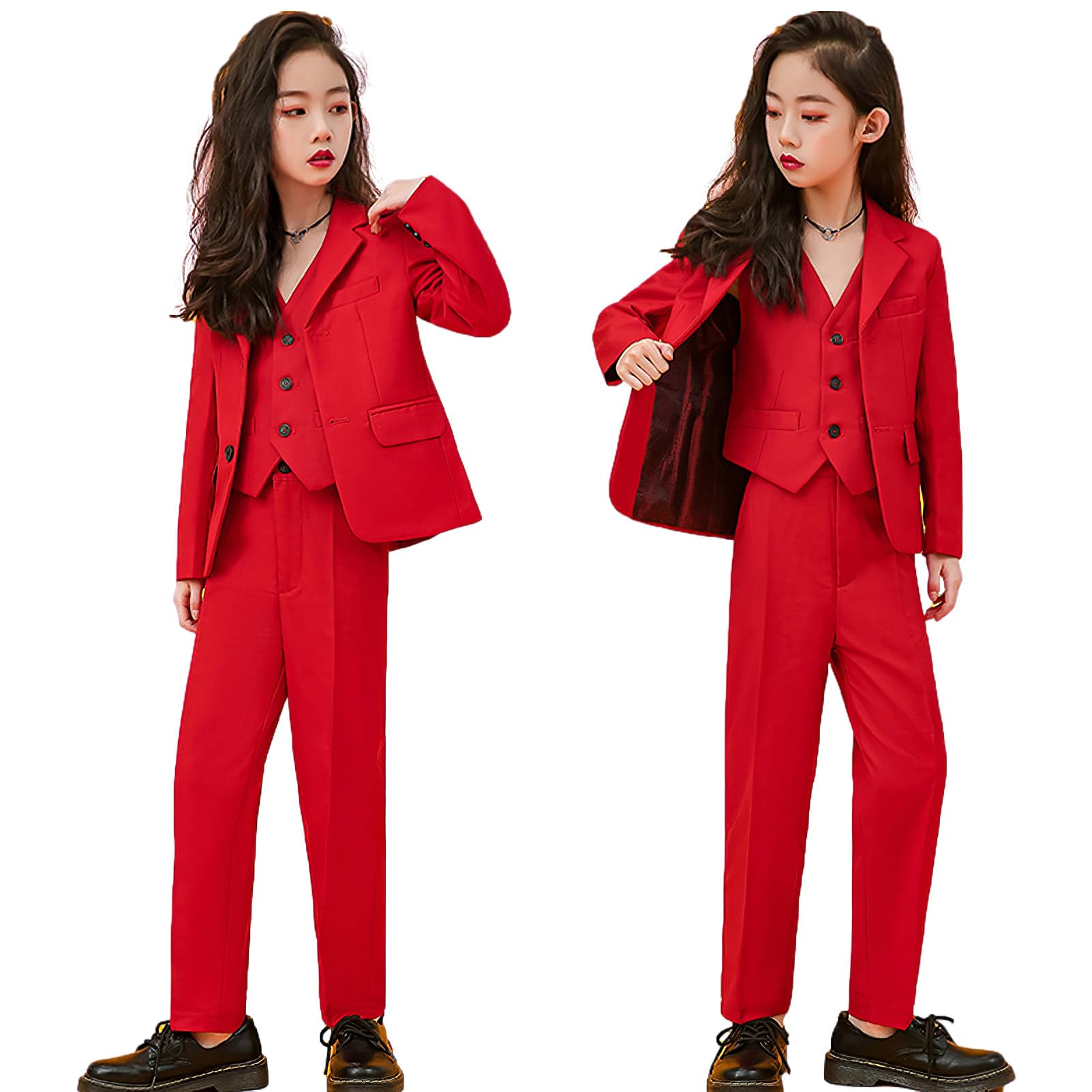 amropi Completo da Bambini Ragazzi 2 Pezzi Giacca Blazer e Pantaloni Abito da Cerimonia Abbigliamento Set per 2-12 Anni