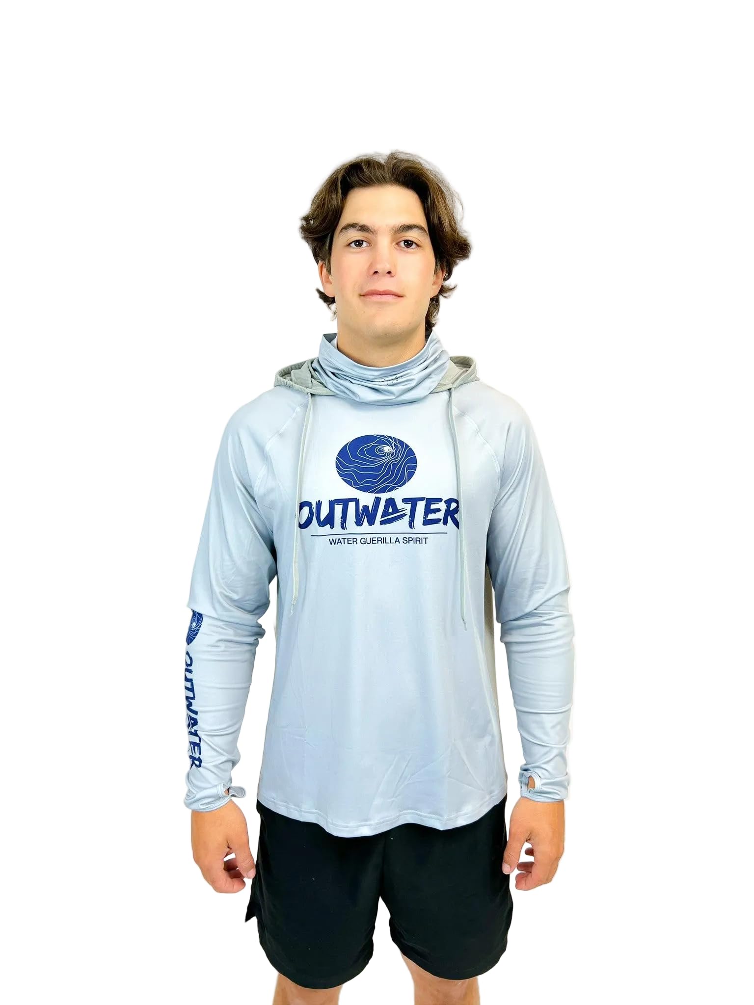 OUTWATER Guerilla Pro – Maglietta da pesca da uomo protezione solare UV con cappuccio UPF50+ | Pesca, Kayak, Paddle, Outdoor