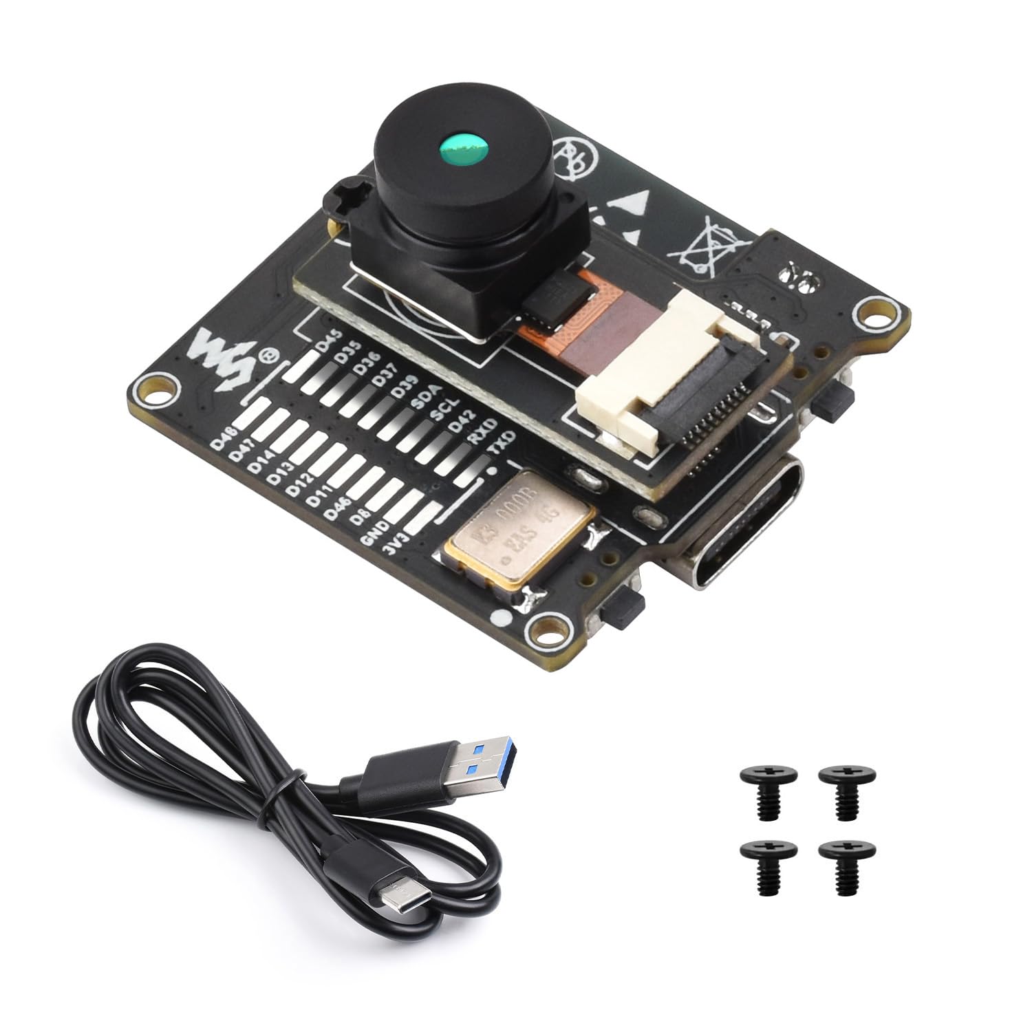 Waveshare ESP32-S3 Infrared Wireless IR Thermal Imaging Camera Module, Type-C Port, 80x62 Array Pixels Wide Angle Version 90 ° Field of View Angle