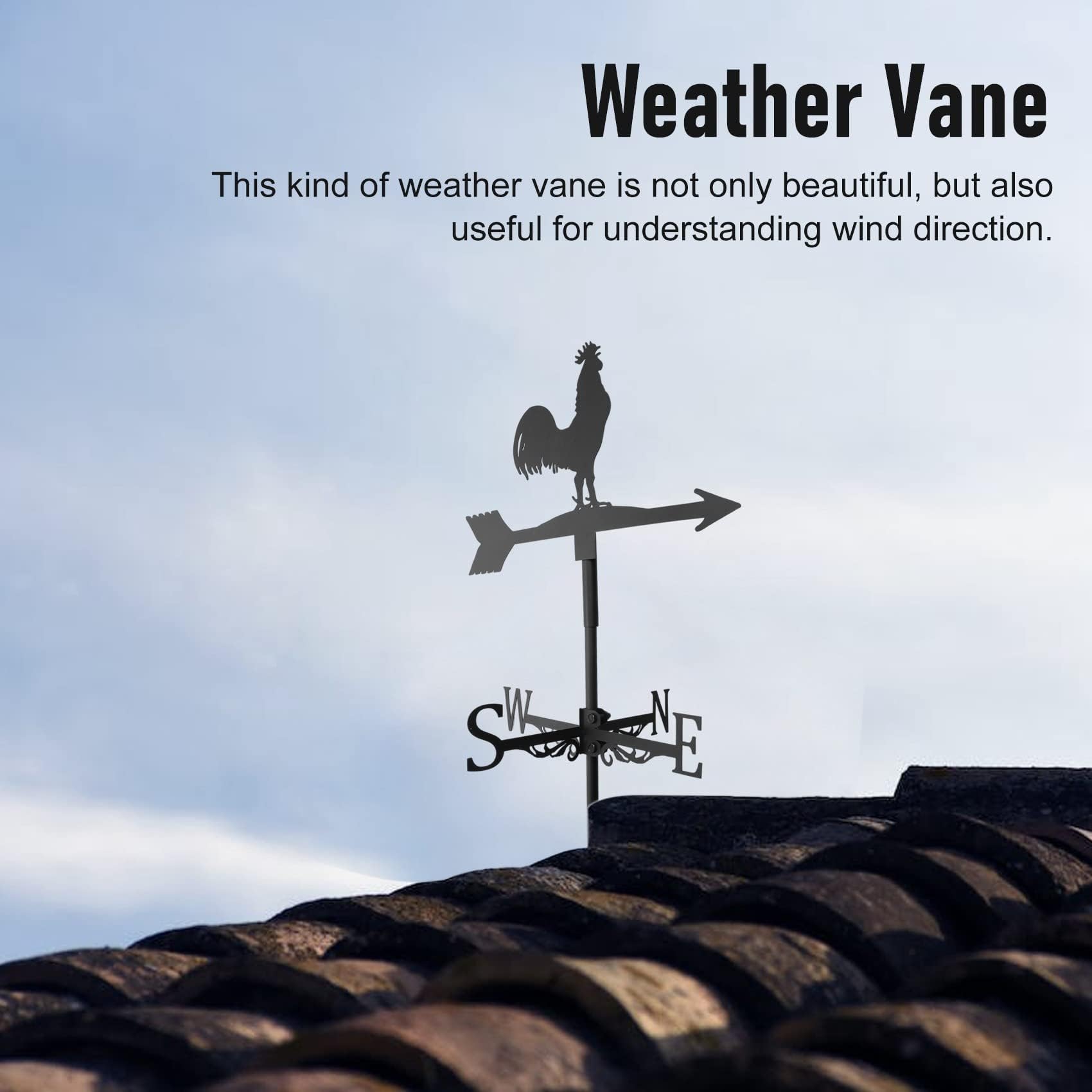Tagtight Wetterhahn Aus Metall – Windfahne Mit Hahn Für Dach, Garten Oder Schuppen Als Dekorativer Windrichtungsanzeiger Tagtight Wetterhahn Aus Metall – Windfahne Mit Hahn Für Dach, Garten Oder Schuppen Als Dekorativer Windrichtungsanzeiger