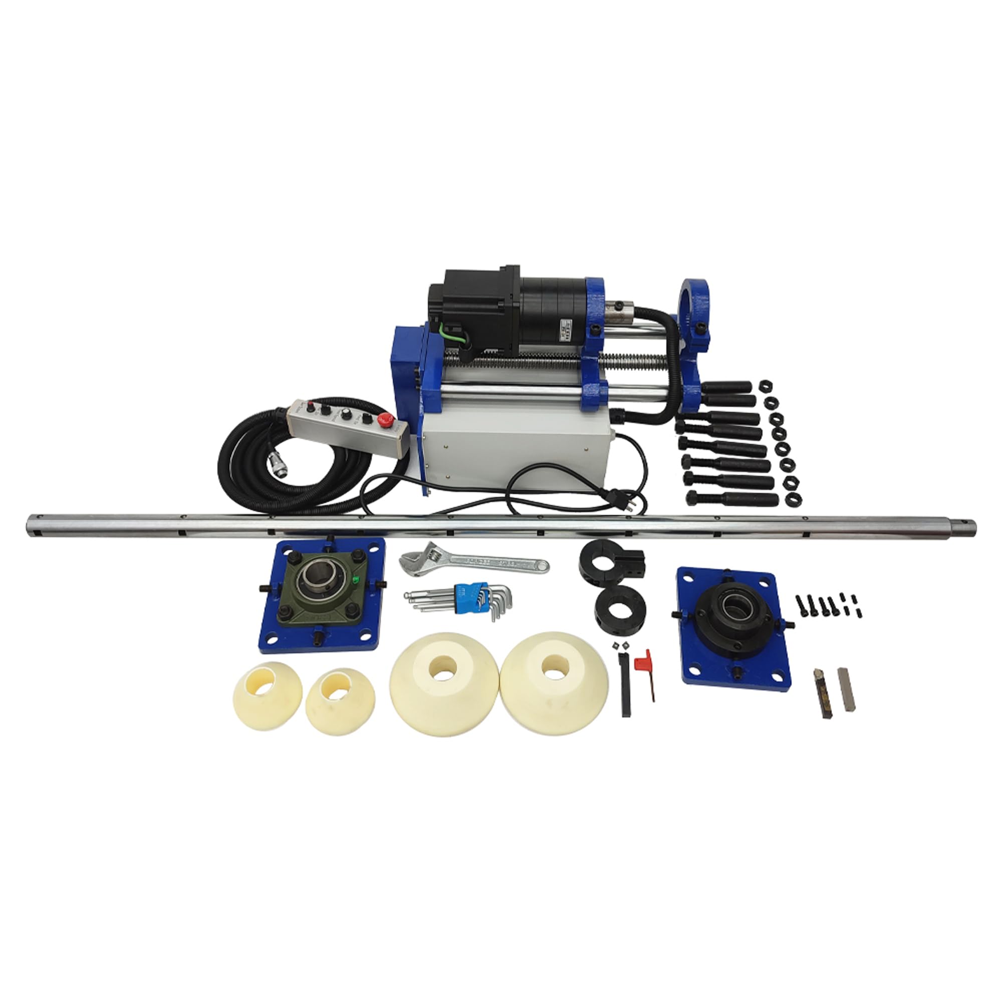 TECHTONGDA Line Boring Machine Portable 110V 55-200mm Capacity Hole Drilling Machine for Engineering Machinery, Boring Bar Size 50mm x 1600mm, Line