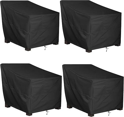ALSTER - Juego de 4 fundas para sillas de patio, fundas para sillas de exteriores (35 pulgadas de largo x 40 pulgadas de ancho x 33 pulgadas de