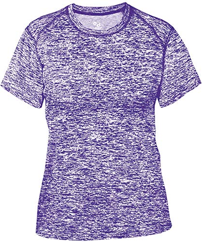 Badger Sports Blend Ladies' Tee Purple Blend Large