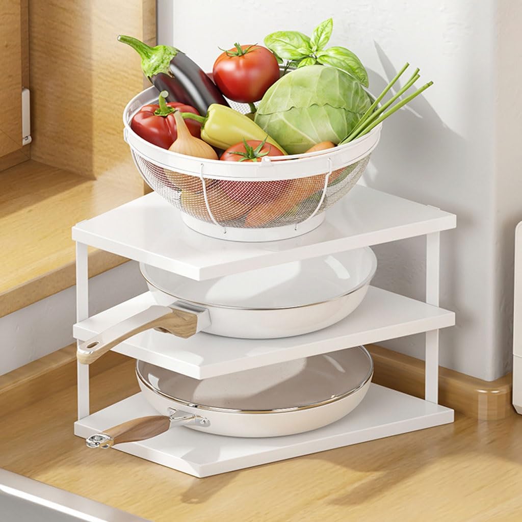 Kitchen Island Aufbewahrungsregal, mehrlagig, Gewürzregal, zweite Schicht, Gewürzregal, Topfregal, Geschirrtrockengestell, Haushalts-Organizer für Küche (A)