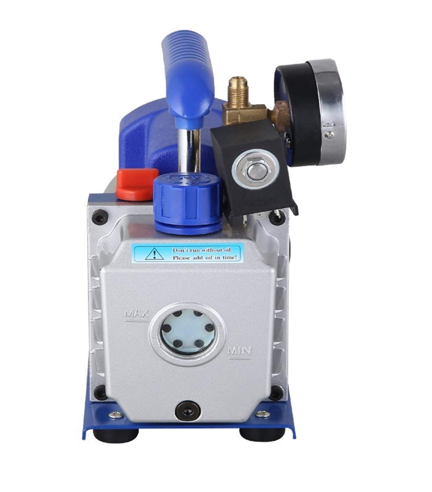 1 Stufe 3.5CFM / 4CFM 110V 220V Drehschiebervakuumpumpe HVAC R410a R134 + elektromagnetisches Ventil + Präzisionsmanometer Rohrleitungskomponente