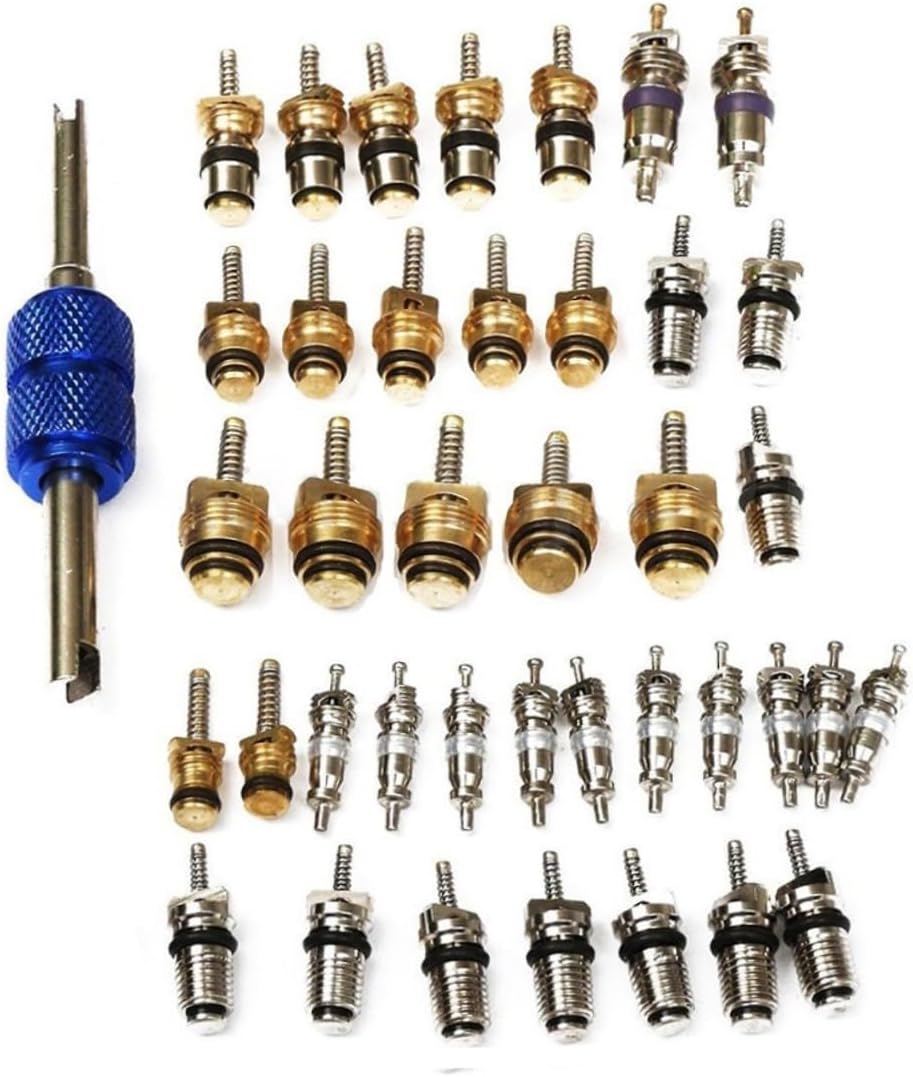 3sets Air Conditioning Core Tool A/c Refrigeration Tire Stem Core Extractor Kit 40pcs*3