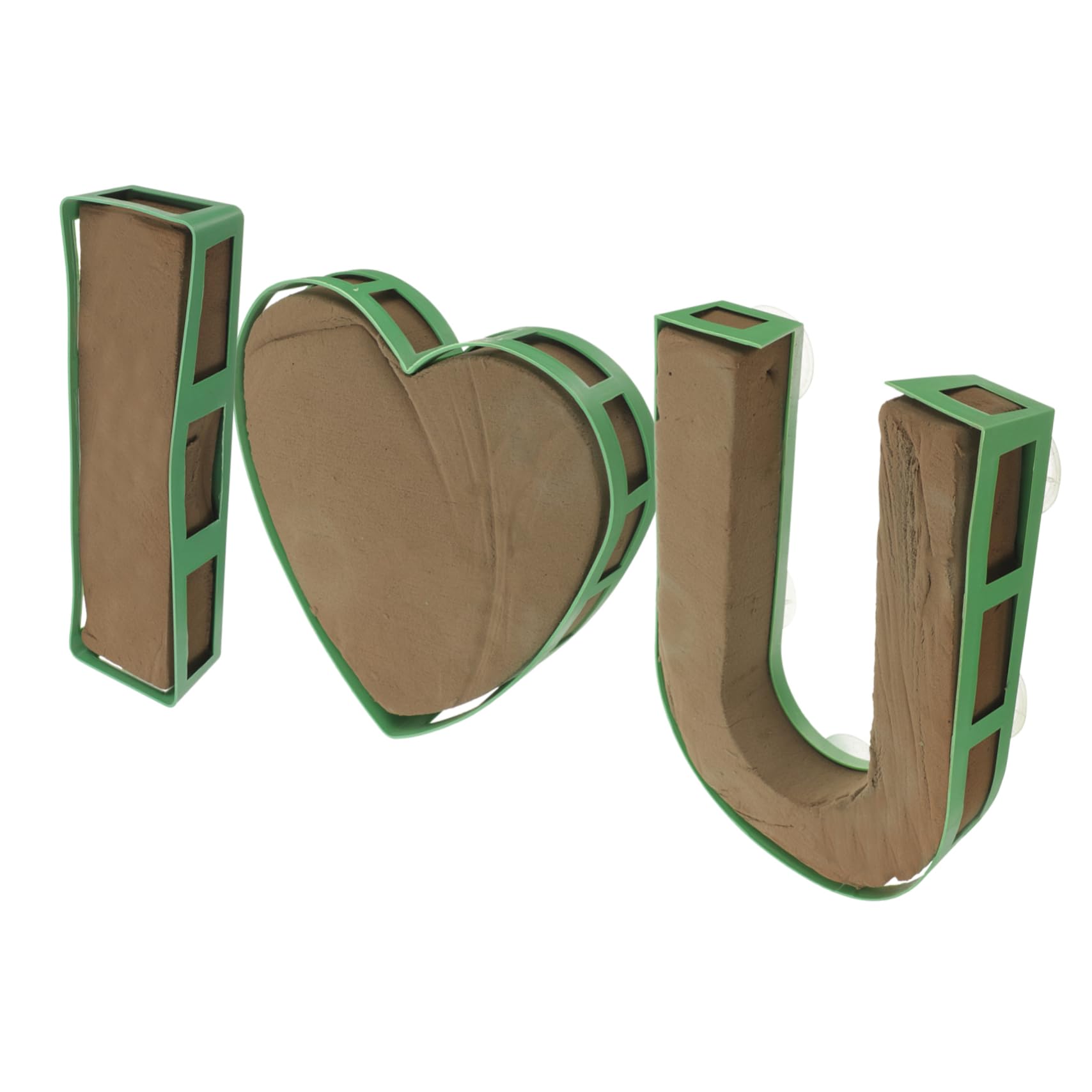 HAWILLOSCH 1Set Floral Mud Letters Flower Arrangement with Suction Cups Wedding Car Decor for Floral Designs Lightweight and Durable Floral Block