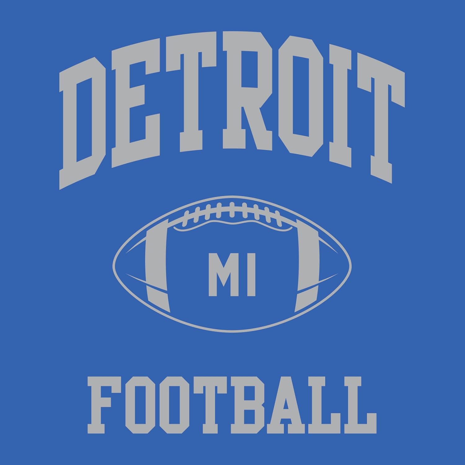 Detroit Classic Football Arch American Football Team Sports Hoodie - Medium - Royal