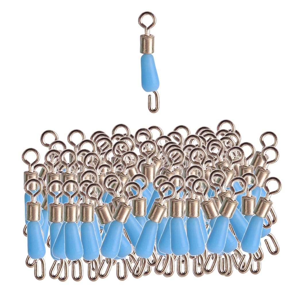 Girelle a clip in metallo a cambio rapido per lenza, colore blu