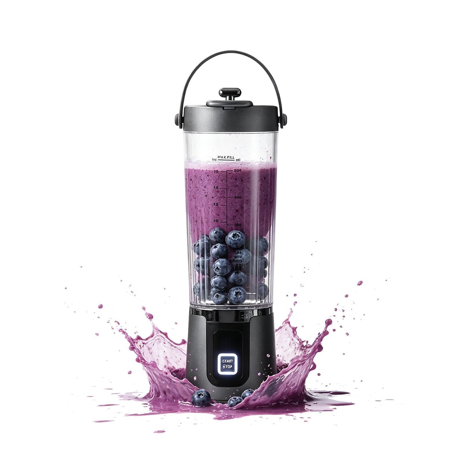 Licuadora personal 500 ml vaso mezclador compacto recargable por USB | Exprimidor y Licuadora Portátil Para viaje cocina playa picnic camping mesa hogar batidos zumos café beb