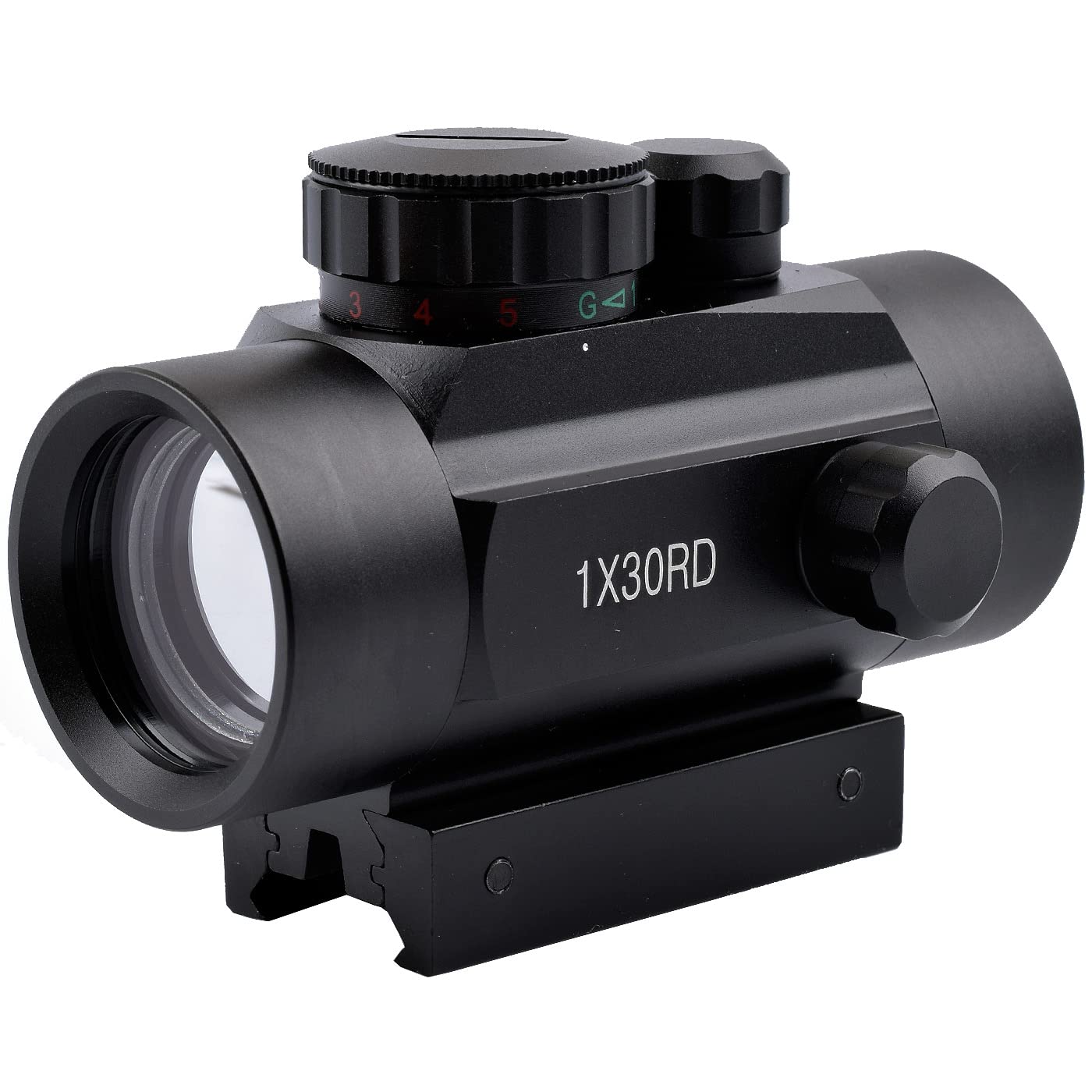 KECPVLI Tactical 1x30mm Reflex Red Green Dot Sight Riflescope with Free 20mm/11mm Mount Rails