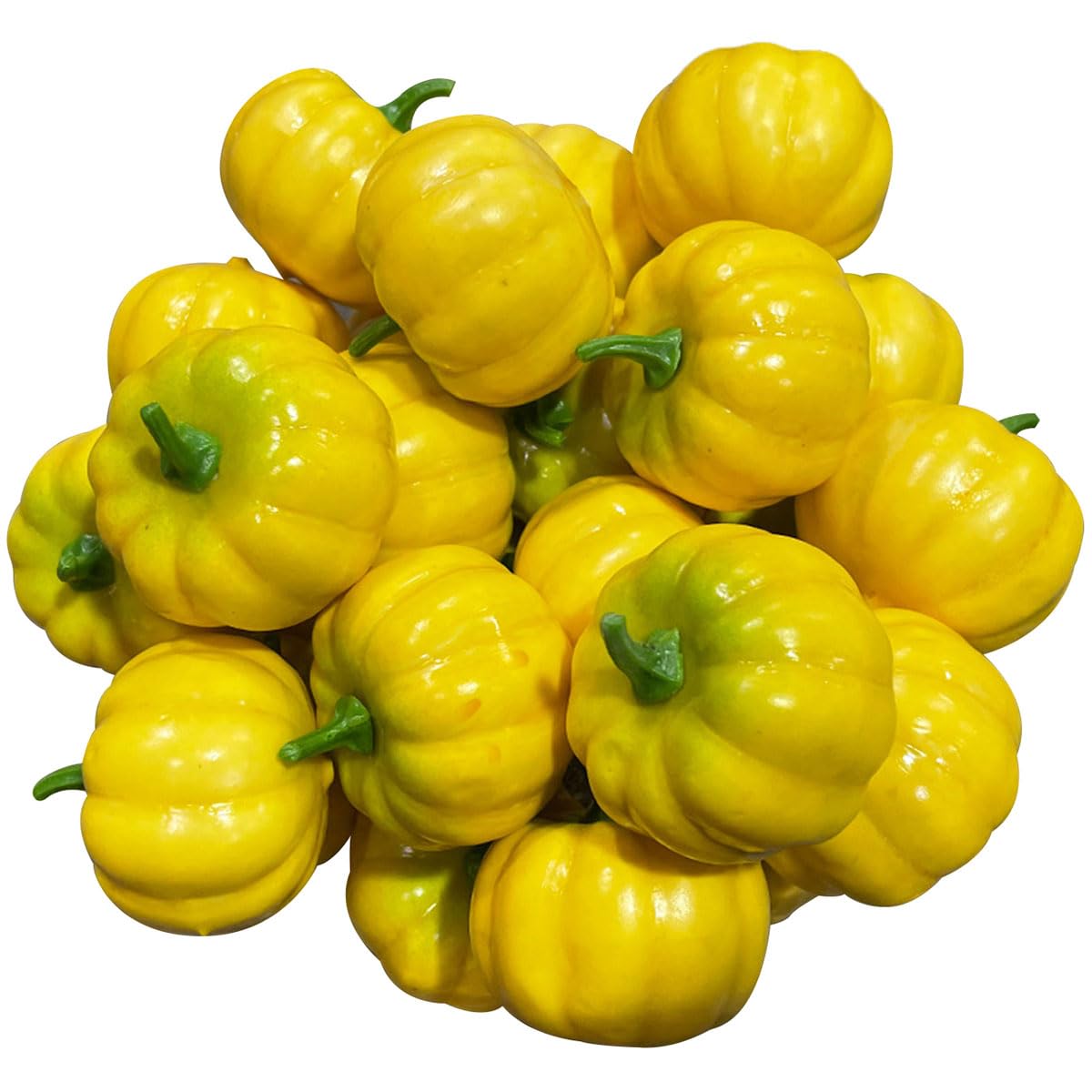 Shifanqi 10Pcs Small Yellow 10Pcs Small Artificial Pumpkins, Fall Fake Foam Pumpkin Decor, Autumn Decorations For Thanksgiving Harvest Halloween Christmas Home Table Centerpiece Decoration, Yellow