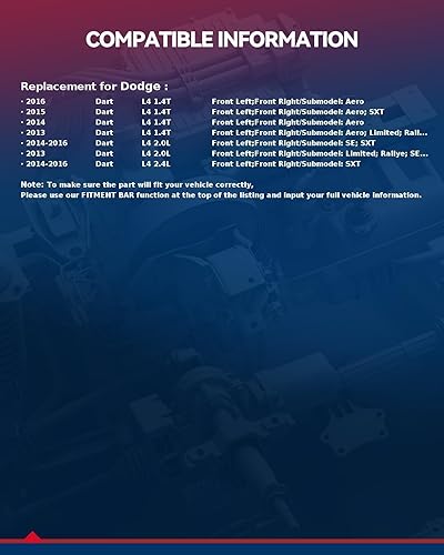 Miniatura 56 de KAX Puntales delanteros para 2001 2002 2003 2004 2005 2006 2007 2008 2009 2010 PT Cruiser amortiguadores delanteros rápidos montaje completo