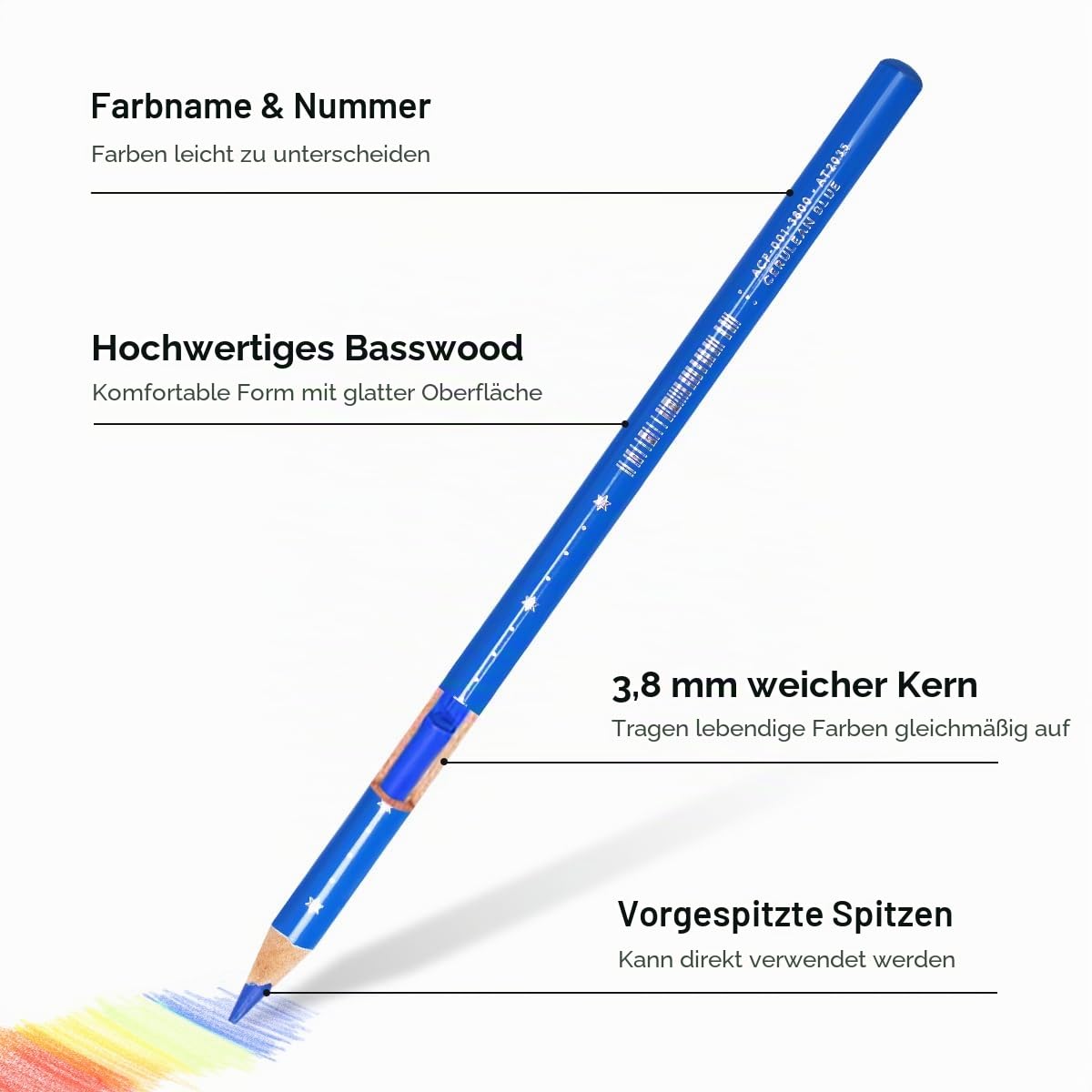 Arrtx 126 Buntstifte für Erwachsene Färbung, Premium Soft Core Buntstifte Set für Zeichnung Blending Schattierung Skizzieren, Professionelle Färbung Bleistifte Art Supplies für Künstler, Anfänger