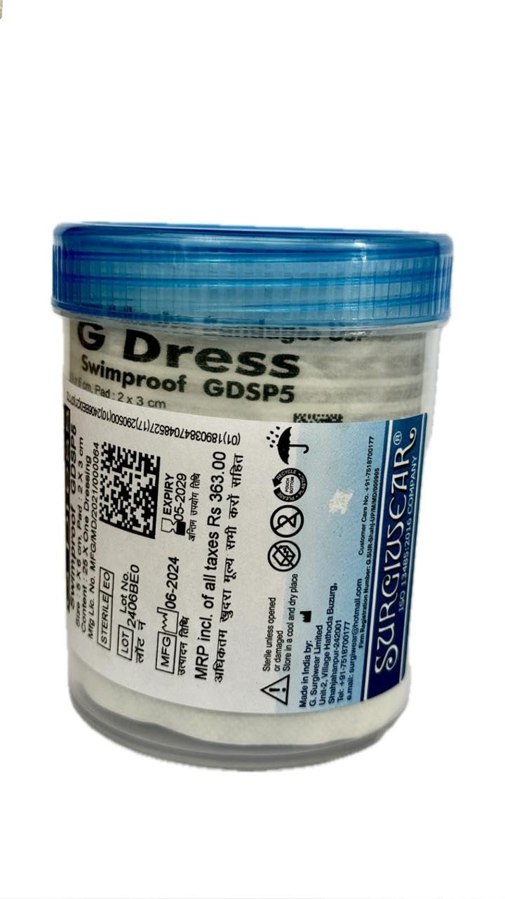 G Dress Adhesive Bandages, 5 x 6 cm, Swimproof, Set of 25 (B0DFVKNB4P) Amazon Price History, Amazon Price Tracker