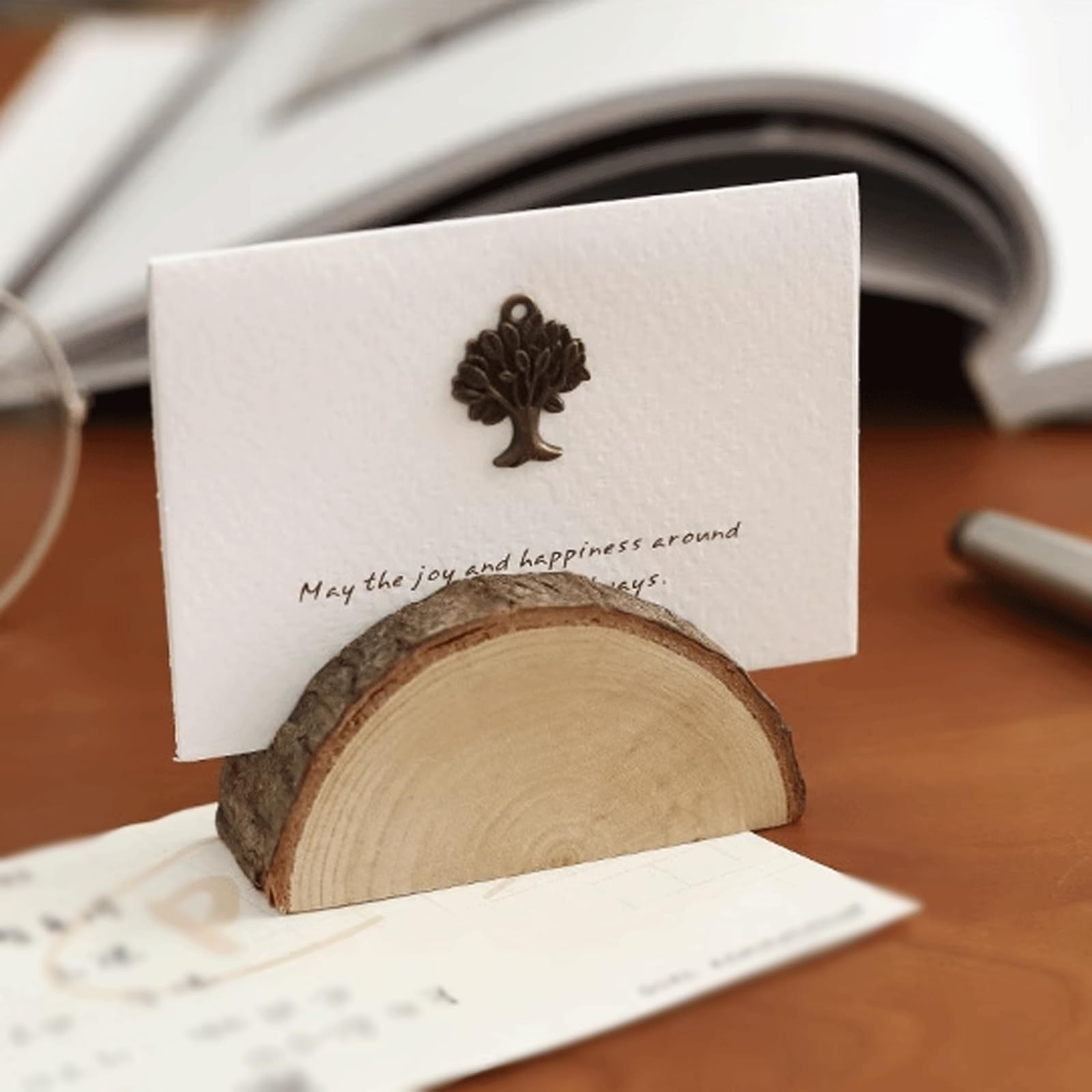 Porte-nom en Bois, Porte-Papier, Support en Panneau Acrylique, Porte-Places en Bois, numéro de Table à Clip pour Les dîners, Noms d'invités, Signes Alimentaires