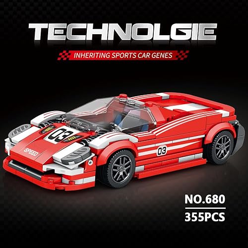 Miniatura 2 de MISINI 680 Speed Racing Car Building Blocks Set, MOC Sports Car Building Kit, Cool Toy for KidsBoys, and Girls Ages 6+, Gifts Building Blocks Set
