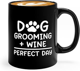 Flairy Land Dog Groomer Coffee Mug 11oz Black -Dog grooming + C - Pet Day Grooming Appreciation Gifts For Dog Groomer Dog Lovers Puppy Profesional Dog Groomer
