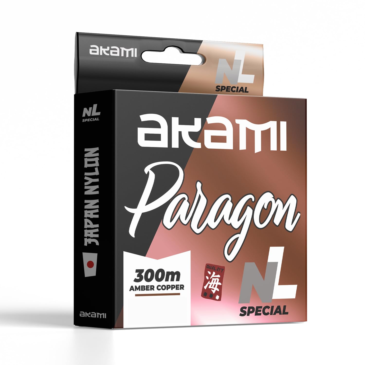 Akami Paragon Japan Nylon - Monofilamento de tecnología japonesa, baja memoria, alta resistencia a nudos y abrasión - Indicado para la pesca, tanto en agua dulce como en el mar