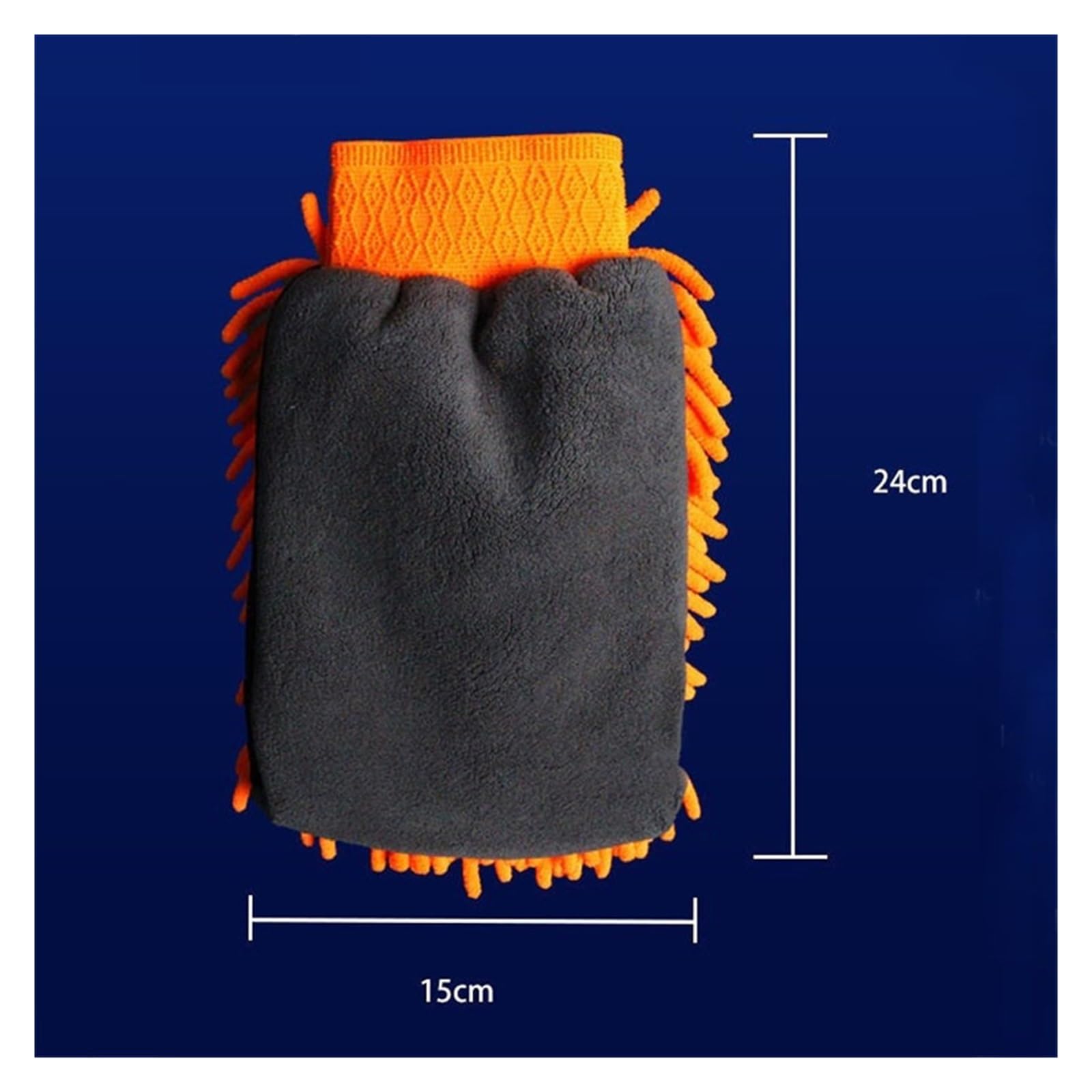 wasserdichte Autowasch-Handschuhe aus Mikrofaser-Chenille, Dicker Auto-Reinigungshandschuh, Wachs-Detaillierungsbürste, Autopflege, doppelseitiger Handschuh