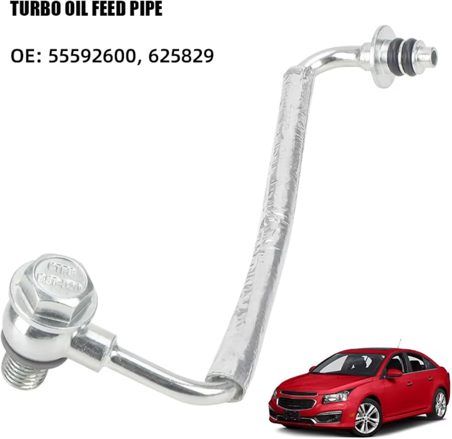 Turbocharger Oil Return Pipe Compatible with Chevrolet for Cruze 2011-2018 for Sonic 2012-2018 for Trax 2015-2018 Car Turbocharger Oil Supply Pipe Parts 55592600