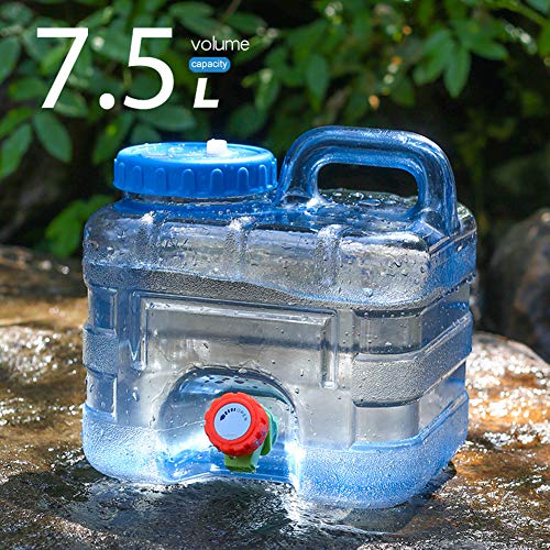RuiDay 7.5L Water Container with Tap,Portable Plastic Camping Water Containers Bucket,Easy Clean BPA-Free Drink Water Carrier,Water Tank for Camping Outdoor,Travel,Party,Emergency - Image 3