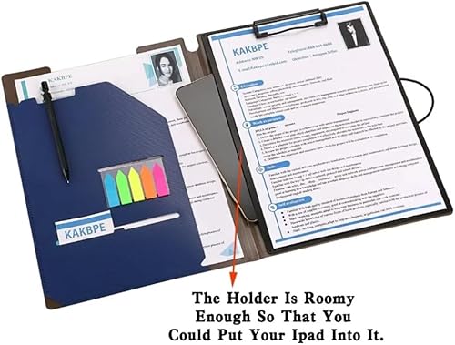 Miniatura 3 de Portapapeles de almacenamiento, carpeta Kakbpe de almacenamiento de archivos, tamaño carta, multibolsillo, de plástico, A4, organizador portátil con