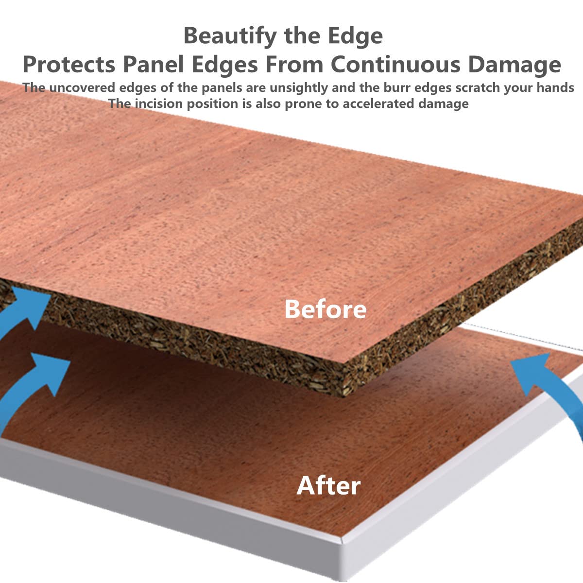 U-Shaped Edge Trim Sealing Strip, Self Adhesive TPE Edge Banding - Foto 5