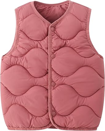 AMIYAN Baby Toddler Puffer Vest Boys Lightweight Sleeveless Jacket Girls Casual Fall Winter Waistcoat Outerwear for Kids 1-6Y