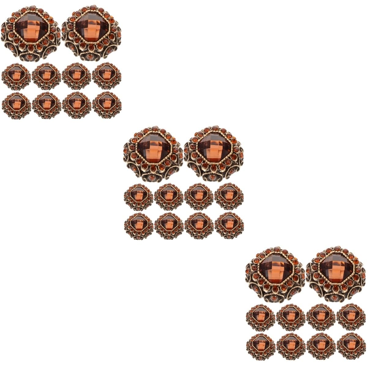 Boutons à coudre brun strass attache fixation mercerie pour création vêtement et customisation - 8