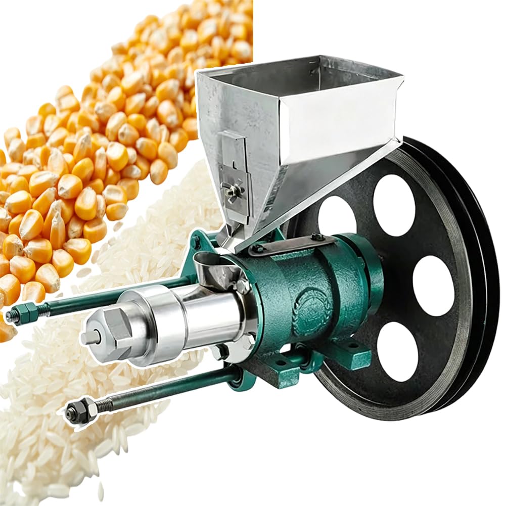 PA-DABAOO Food Extruder for Corn & Rice,Multi Function Corn Puffed Food Extruder with 10 Molds for Street Stall,Kitchen Food Processing Puffing Equipment,Steel Plate Enclosure