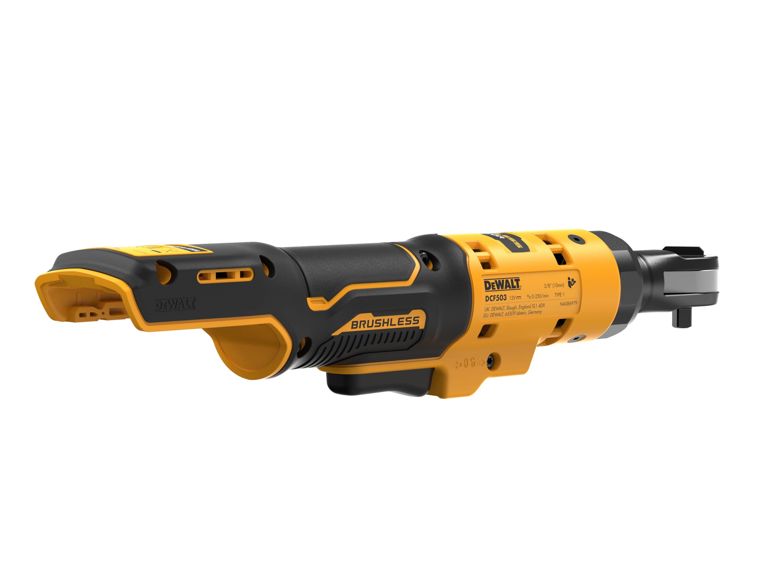 DEWALT 12V XR 3/8IN Open Head Ratchet Bare Unit, Black - Image 4