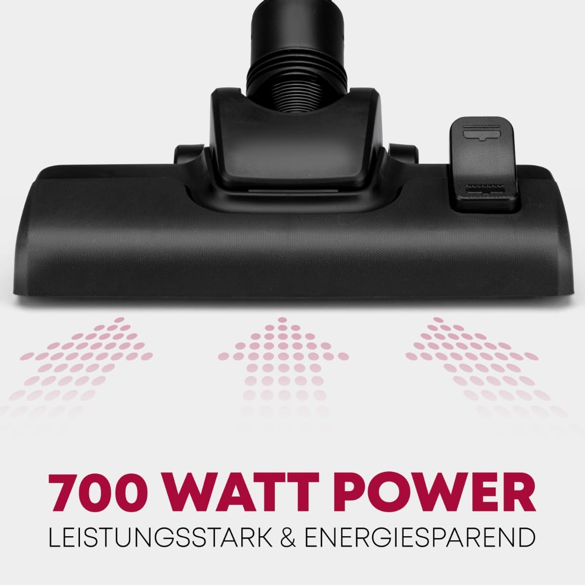 Bomann® Bodenstaubsauger mit energiesparenden 700 Watt | Staubsauger mit 5-Fach Mikrofiltersystem | Sauger mit Beutel | Umschaltbare Bodenbürste und Bürsten-/Fugendüse | BS 9019 CB N weiß