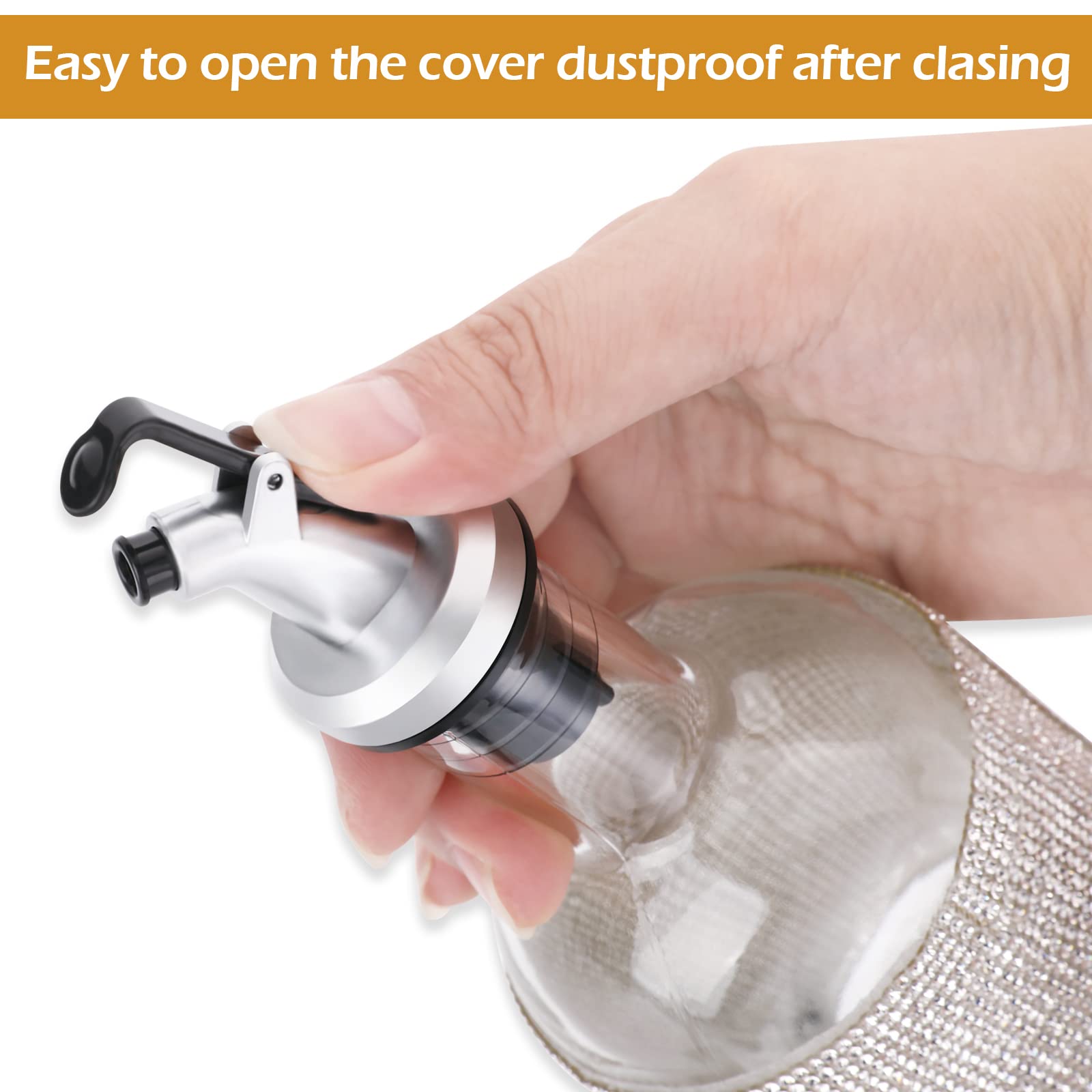 5-Pack Oil Bottle Spouts - Leakproof Dispenser Nozzles For Olive Oil, Vinegar & Liquids (18-22mm)